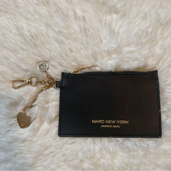 Andrew Marc New York Black Cards Pouch - Picture 1 of 4